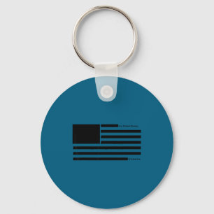 Redacted american flag censored usa satire keychain