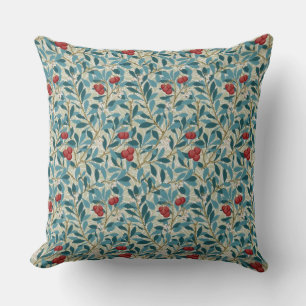 Redberry Tree, William Morris Throw Pillow