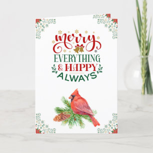 Redbirds Christmas Customized Holiday Card