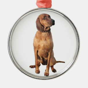 Redbone Coon Hound (A) Metal Ornament