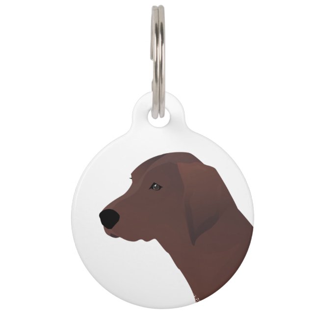 Redbone Coonhound Basic Breed Customizable Design Pet Tag (Front)