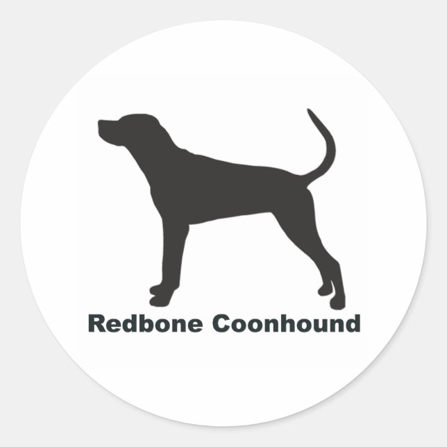 Redbone Coonhound Classic Round Sticker (Front)