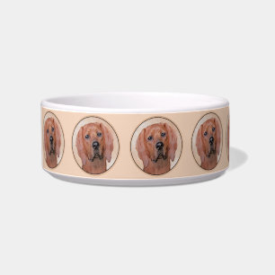 Redbone Coonhound Painting - Cute Original Dog Art Bowl