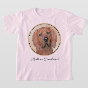 Redbone Coonhound Painting - Cute Original Dog Art T-Shirt