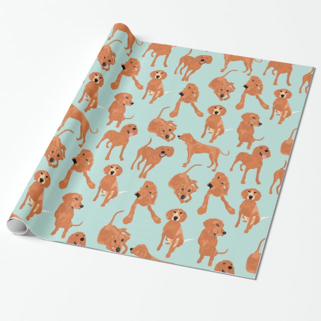 Redbone Coonhound Wrapping paper (Unrolled)