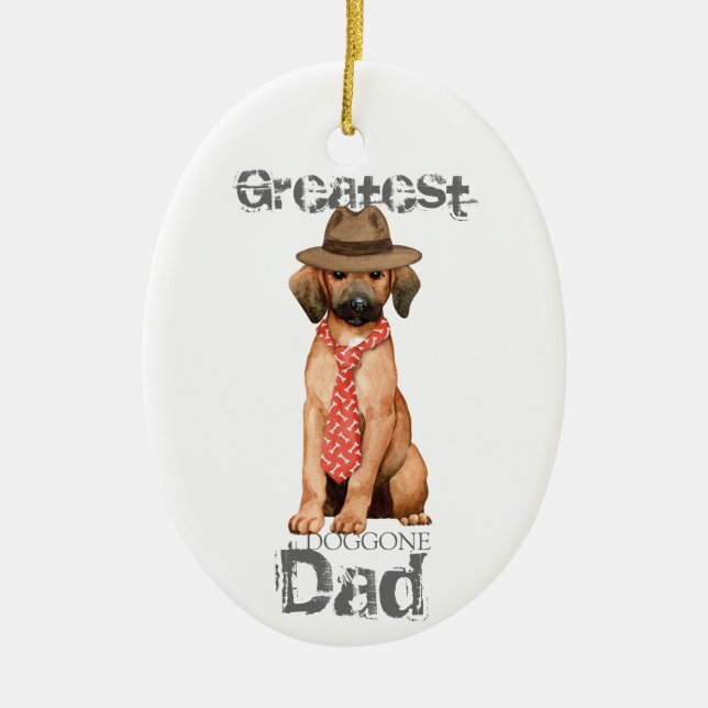 Redbone Dad Ceramic Ornament (Front)