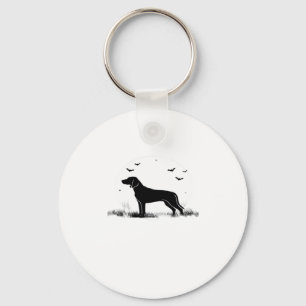 Redbone Dog � Halloween Moon Silhouette Oversized  Keychain