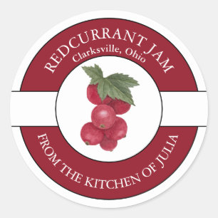 Redcurrant Jam Label