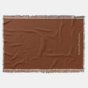Reddish-Brown Throw Blanket - HAMbyWhiteGlove
