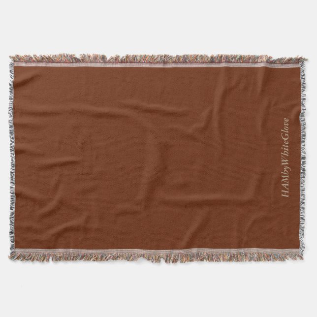Reddish-Brown Throw Blanket - HAMbyWhiteGlove (Front)