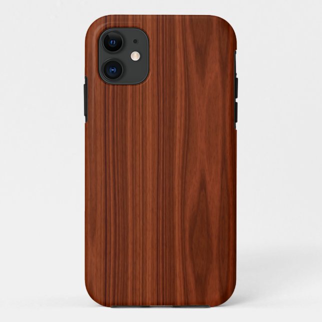 Reddish Brown Wood Grain Case-Mate iPhone Case (Back)