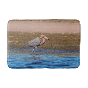 Reddish Egret on North Beach Bath Mat