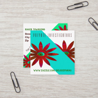 Reddish Eye Flower Square Business Card