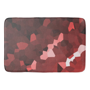 Reddish Hue Crystallized Pattern Bath Mat