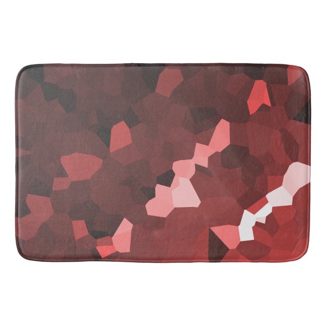 Reddish Hue Crystallized Pattern Bath Mat (Front)