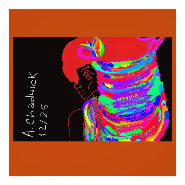 Reddish-Orange Fox Warrior Princess  Photo Print (Front)