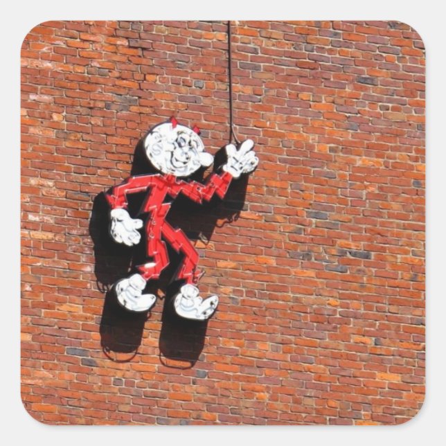 Reddy or Not Square Sticker (Front)