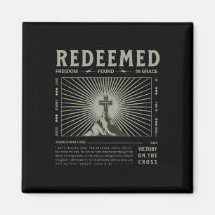Redeemed Cross Christian Easter Ephesians Men Wome Magnet