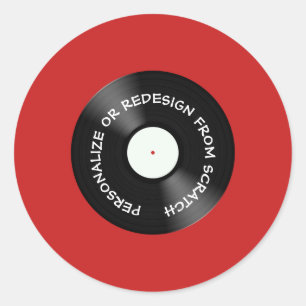 Redesign from Scratch or Personalize - Classic Round Sticker
