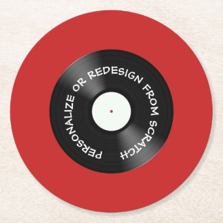 Redesign from Scratch or Personalize - Round Paper Coaster