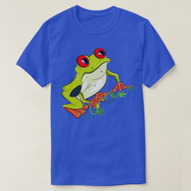 Redeyed Frog Hanging From A Giant Vine T-Shirt (Design Front)