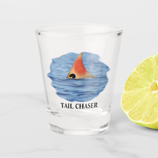 Redfish Tail Chaser Shot Glass (Front)