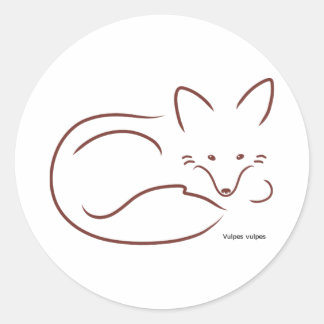 RedFox - Customized Classic Round Sticker