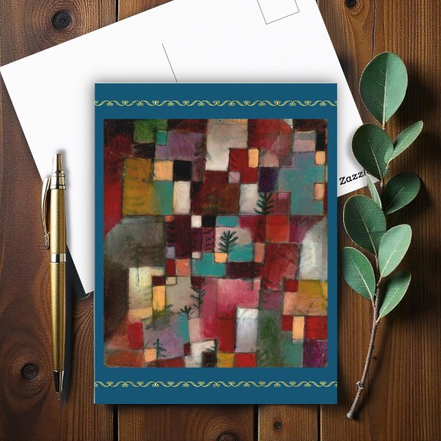 Redgreen and Violet-Yellow Rhythms, Klee  (1920)   Postcard (Creator Uploaded)