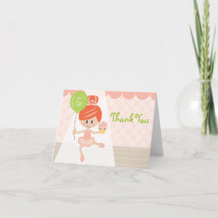 Redhead Ballerina Anniversaire Merci Carte Note