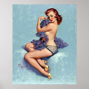 Redhead Beauty Pin Up Poster