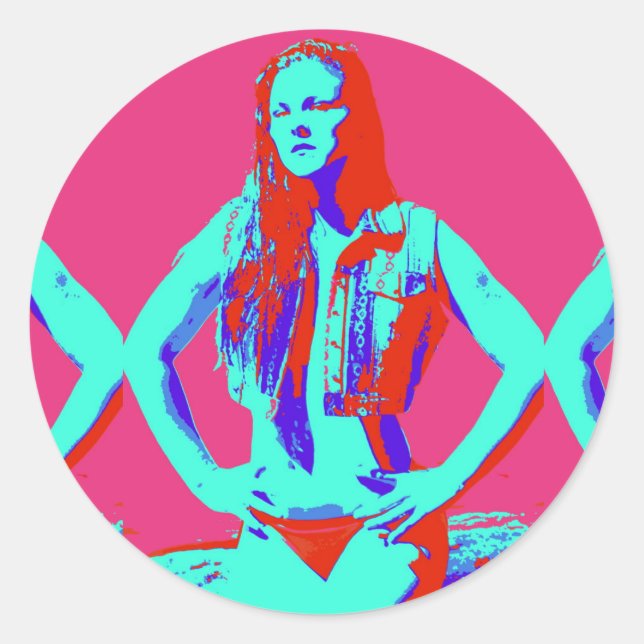 redhead bikini girl sticker (Front)