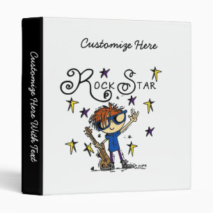 Redhead Boy Rock Star Binder