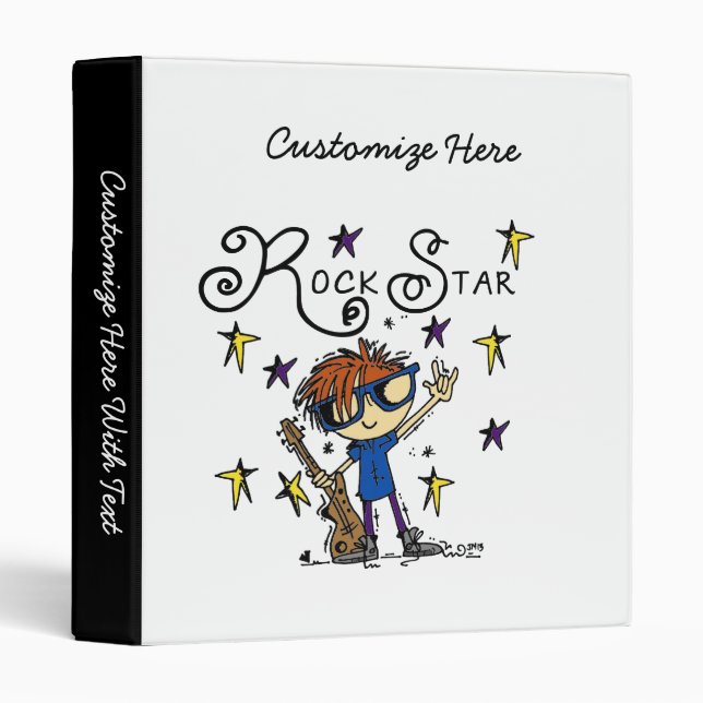 Redhead Boy Rock Star Binder (Front/Spine)
