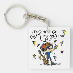 Redhead Boy Rock Star Keychain
