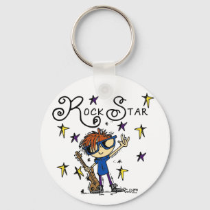 Redhead Boy Rock Star Keychain