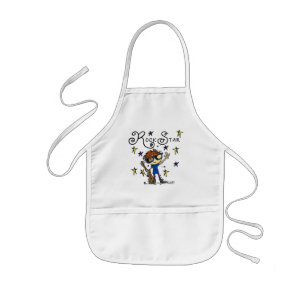 Redhead Boy Rock Star Kids Apron