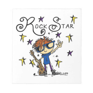 Redhead Boy Rock Star Notepad