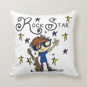 Redhead Boy Rock Star Pillow