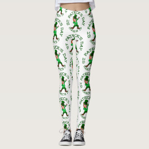 redhead dabbing leprechaun leggings