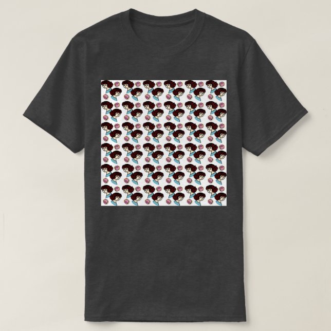 redhead girl pattern T-Shirt (Design Front)