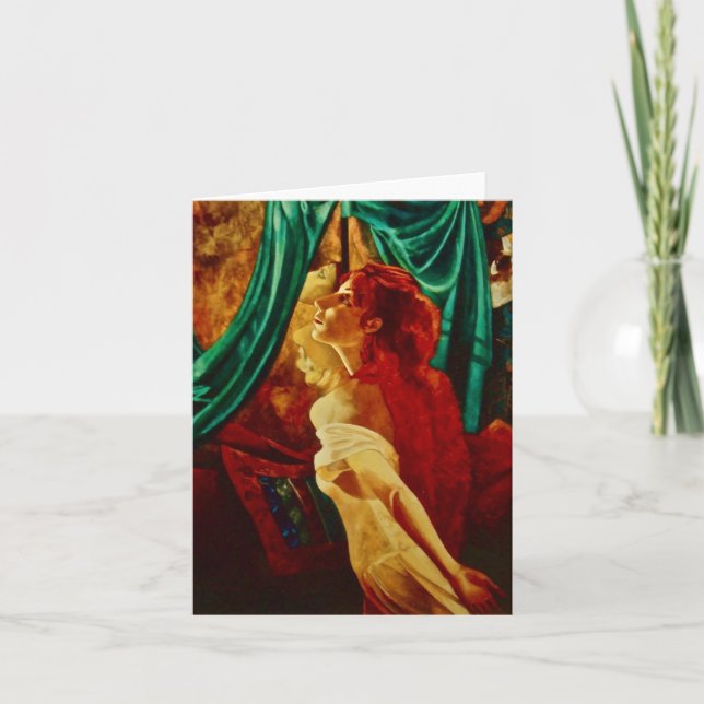 REDHEAD IN THE MIRROR (c) 1994 S.Tammany Holiday Card (Front)