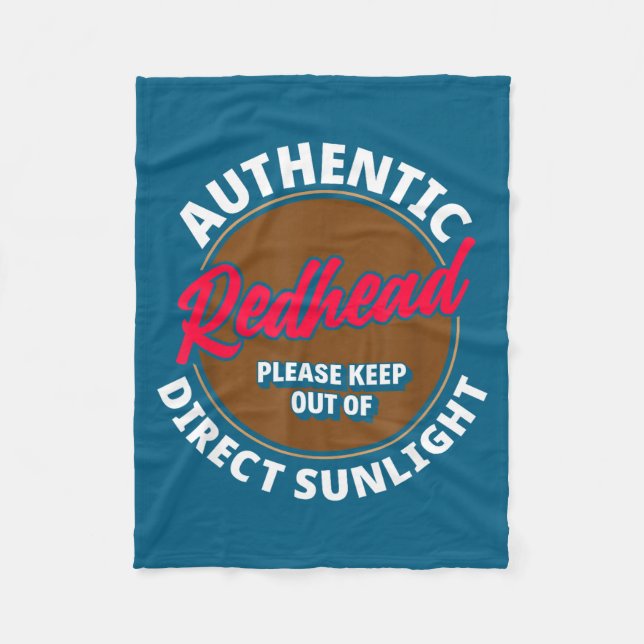 Redhead Keep Out Of Sunlight - Funny Ginger  Fleece Blanket (Front)