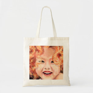 Redhead Little Girl Tote Bag Original Painting