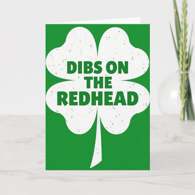 Redhead Luck St Patricks Day Card (Front)