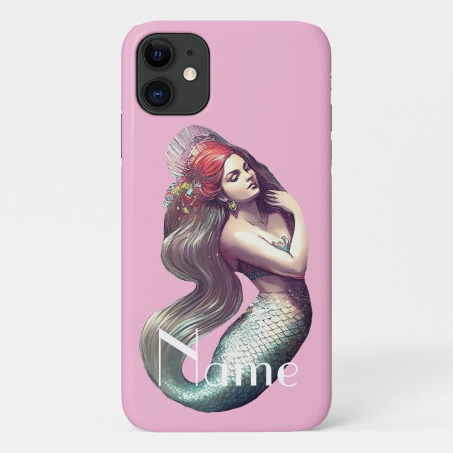 Redhead Mermaid Beauty Case-Mate iPhone Case (Back)