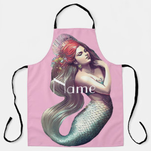Redhead Mermaid Beauty Thunder_Cove Apron
