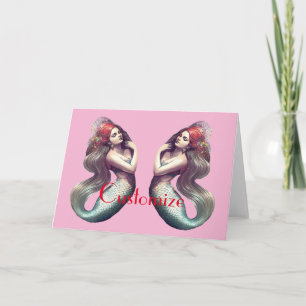 Redhead Mermaid Beauty Thunder_Cove Card