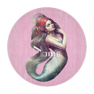 Redhead Mermaid Beauty Thunder_Cove Cutting Board