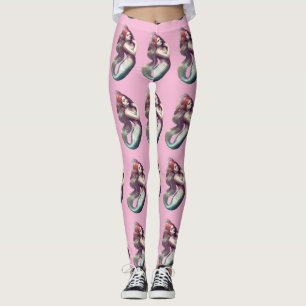 Redhead Mermaid Beauty Thunder_Cove Leggings