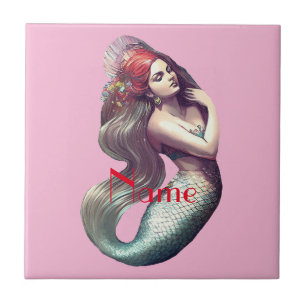 Redhead Mermaid Beauty Thunder_Cove Tile